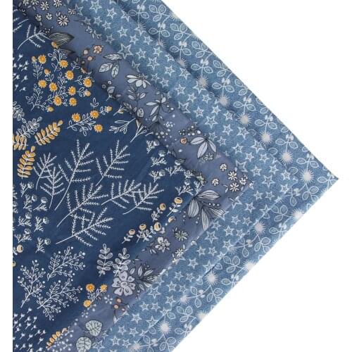 0.5 meter width 156cm Navy Print 100% Cotton Fabric for boys Home Textile Patchwork Quilted Fabrics