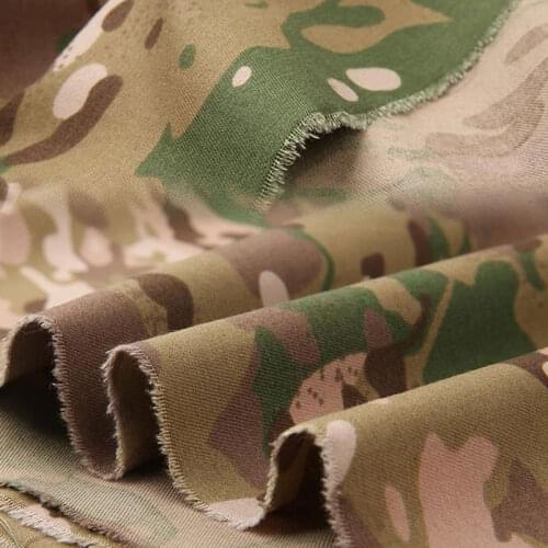 1.5M Width MC Camouflage Khaki Twill Polyester Cotton PC Camo Cloth for Military Officer Uniform Combat Suits T-shirt Material