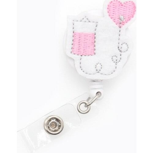 10 pieces/lot free shipping injection syringe socket retractable nurse ID badge card reel