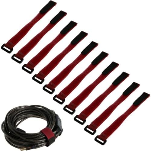 10X 30x2cm Strong RC Tie Battery Down Reusable Strap Antiskid Cable Straps Blue