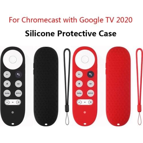 13 Colors Remote Control Protective Cover For Chromecast With Google TV 2020 Voice Remote Anti-Lost Silicone Case For Chromecast