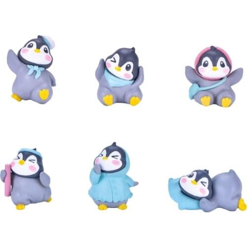 2021 New Portable Collection Figurines for Aquarium Plastic Baby Bathtub Penguin Sea Toy