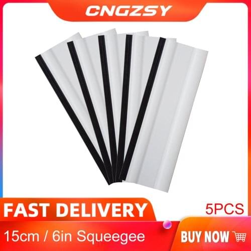 5pcs CNGZSY Soft 6" Plastic Rubber Edge Squeegee Vinyl Film Tools Wiper Plate Glass Car Sticker Film Auto Tints Ice Scraper 5A29