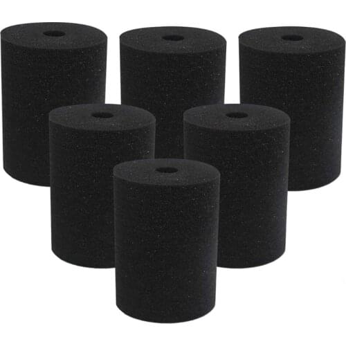 6 Piece Black Cup Turner Foam Flexible Tumbler Sponge Inserts for 10oz-40oz Tumbler Crafting Work with 3/4 Inch PVC Pipe