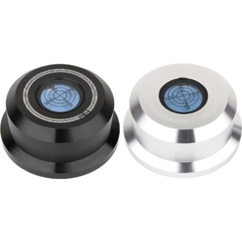 60Hz Aluminum Alloy Record Weight Stabilizer LP Disc Turntable Clamp with Bubble Level for Vinyl Record Weight Player Vibration
