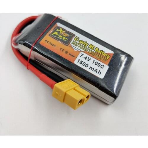 ZOP Power 7.4V Lipo Bateria Battery 2S 1500Mah 100C w XT60 Connector XT 60 Balance Plug For RC Helicopter Drone Car Spare Parts