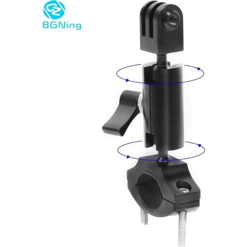 Aluminium 360 Rotation Bike Clamp SLR Cage Magic Arm Mount Bracket Rig Cold Shoe Adapter for DSLR for Gopro 9 Action Cameras