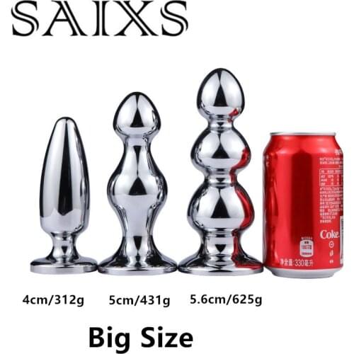 Metal Large anal plug Anal Beadds adult Sex products Anal expansion Prostate masturbation Erotic sexual tools