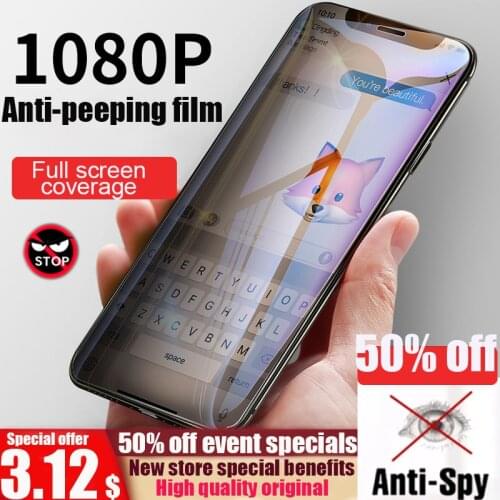 Anti Spy Peep Privacy Tempered Glass For iPhone 12 11 Pro XS Max XR X 7 8 6 6S Plus SE 2020 Screen Protector Film