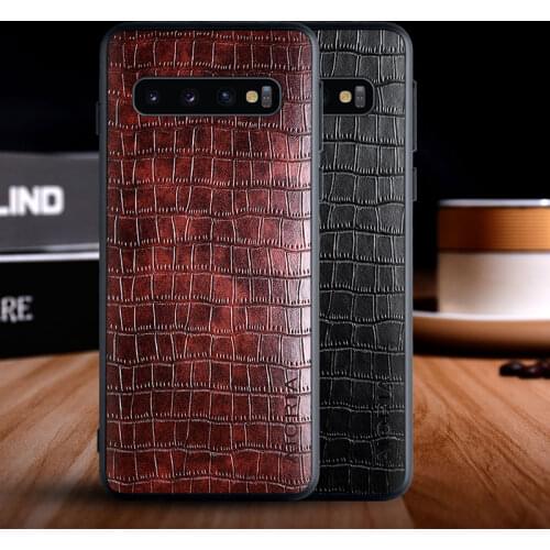 Case for Samsung galaxy S10 Lite S10E S10 Plus 5G funda luxury crocodile pattern leather soft TPU hard cover for samsung S10