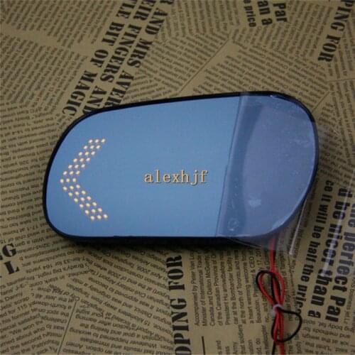 Varthion Rearview Mirror Lens Case for MAZDA M3 M6 2006~12, Large Field Of Vision Blue Mirror LED Turning Lights Heat Demisting