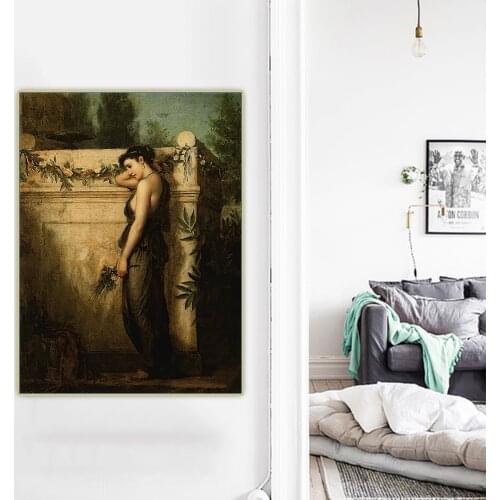 Citon William Waterhouse《Gone,But Not Forgotten》Canvas Art Oil Painting Artwork Picture Wall Decor Home Living room Decoration