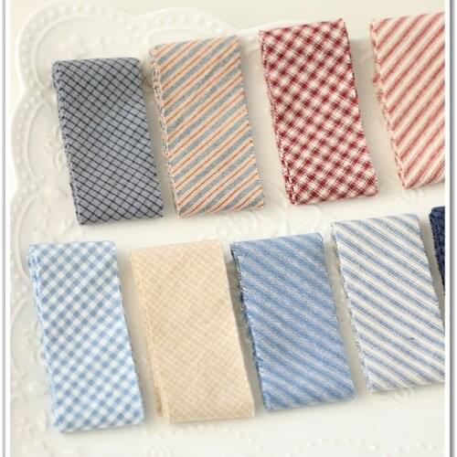 Dailylike Cotton Ribbons Cotton Strips Fabric Ribbon Patchwork Textile for Wrapping Fabric Edges Sewing Fabric DIY Gift Wrapping