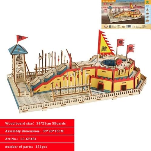 FEOOE Wooden Three-dimensional Assembling Large Wooden Jigsaw Puzzles, Adult Childrens Handmade Diy Model LAZ