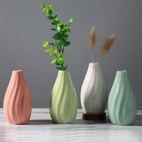 Ceramic Fresh Vase Hydroponic Plant Simple Modern Living Room Home Decoration Flower Multi-color Flower Arrangement