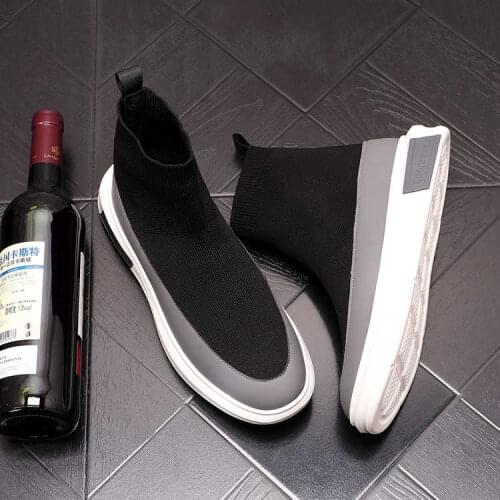 Summer Designer Men Sock Shoes Hip Hop Sneakers Knitted Casual High Tops Ankle Boots Zapatillas Hombre