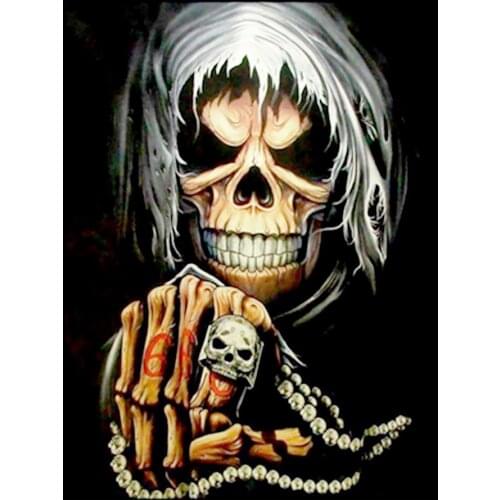 Round Full Drill Diamond Painting Halloween Death Skull Nouveaute DIY Needlework Mosaic Embroidery 5D Cross Stitch Picture
