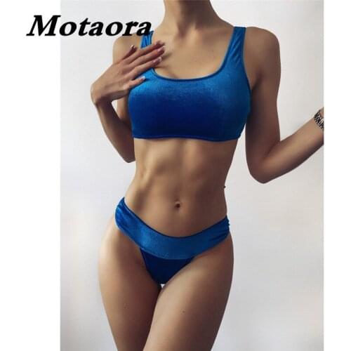 High Waist Swimsuit Girl Swimming Suit Solid Splicing Bikinis Sexy Womens Two Pieces Set Bather Bathing Suit Sport Swimwear New