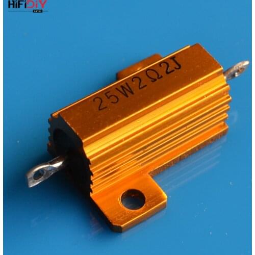 HIFIDIY LIVE AUDIO Metal Aluminium Housed Shell High Power speaker frequency divider Resistor 25W 2.2 3.3 8.2 24 Ohm DIY parts