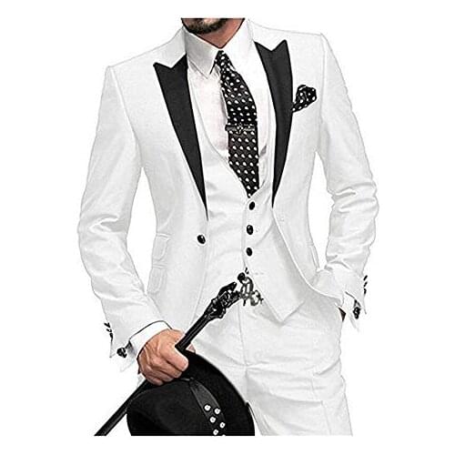 2019 Custom Slim Fit One Button 3 Pieces men suits for wedding Notch Lapel Men Suits groomsmen best man Tuxedo Straje Hombre