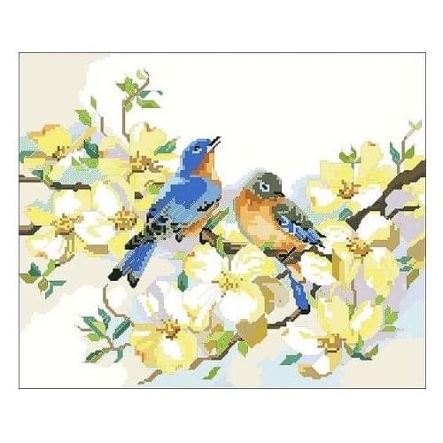 Embroidery Package Free Shipping Cross Stitch Kits Bird with Flower