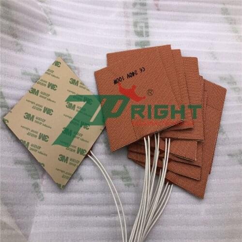 220v 100w Silicone rubber heater plate with 3M adhesive backing