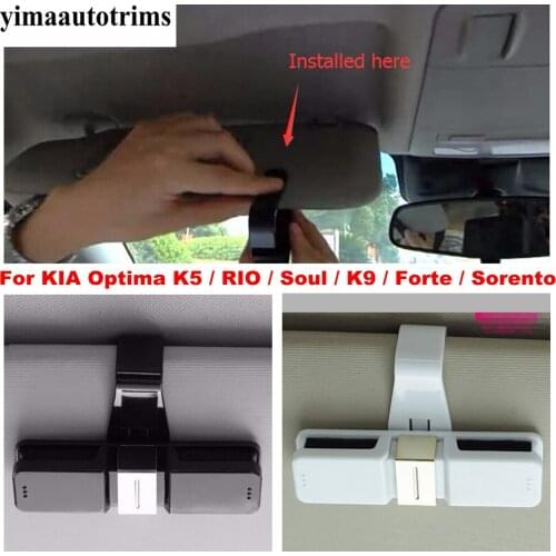 NEW For KIA Optima K5 / RIO / Soul / K9 / Forte / Sorento Double-sided Style auto Car Glasses Clip Card Clip / Glasses Supporter