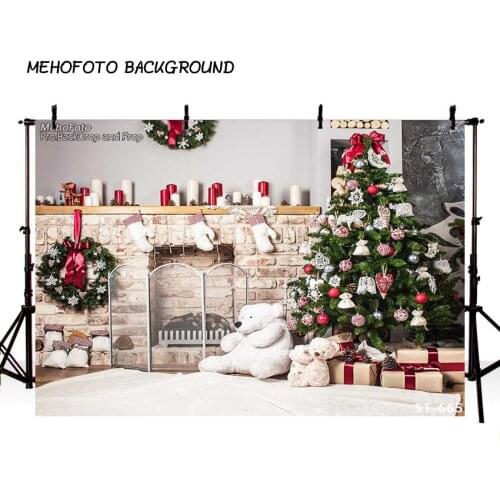 MEHOFOTO Christmas Backdrop Vinyl Photography Backdrops Snowflake Glitter Light Children Photo Backgrounds for Photo Studio