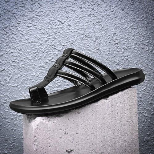 Roman Sandals Men Mens Leather Sandles Sandalias Hombre Piel Sandals Summer Homens Men Outdoor Mountain Sandal Comfort