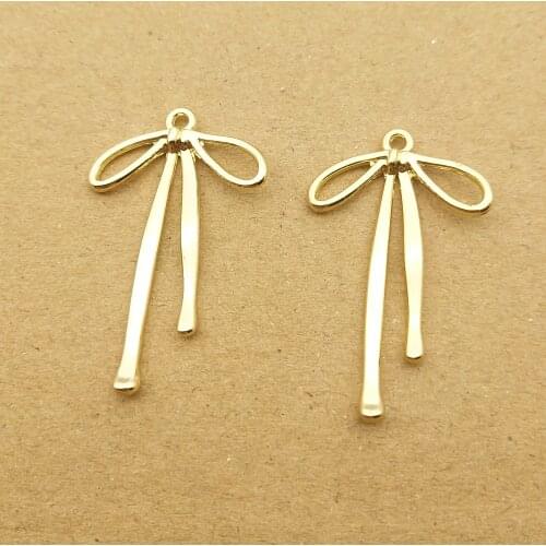 10pcs 19x31mm bowknot charm for jewelry making cute earring pendant bracelet necklace charms diy charm
