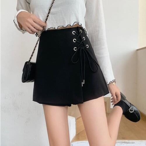 Shorts Women High-Waisted Trousers Black Shorts Autumn Loose Casual Pants Womens Pants Ropa Mujer