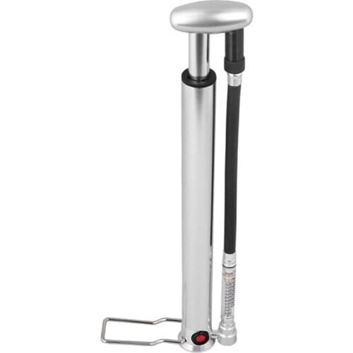 Bike Pump 160PSI Cycling Tire Ball Floor Inflator CNC Alloy Barrel with Bleeder Pedal Hose Presta Schrader Valve