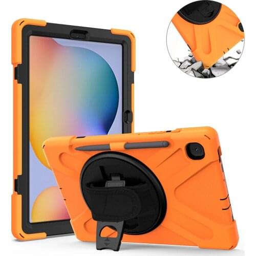 360 Degree Rotatable with Kickstand For samsung Galaxy Tab A S6 Lite P610 P615 2020 10.5 Tablet Case Hand Strap Shoulder Strap