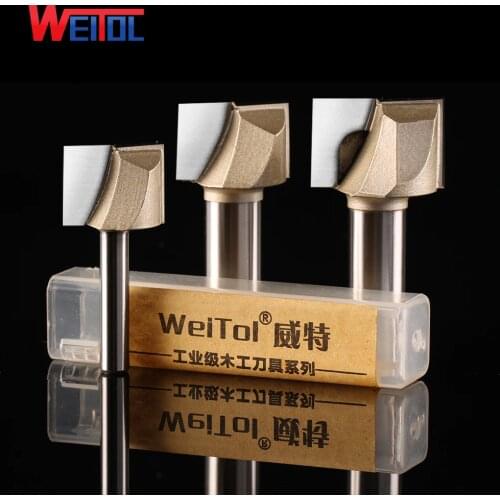 Weitol 1pcs 1/4 or 1/2 inch cleaning bottom bit woodworking tools CNC engraving bits router bit wood tools