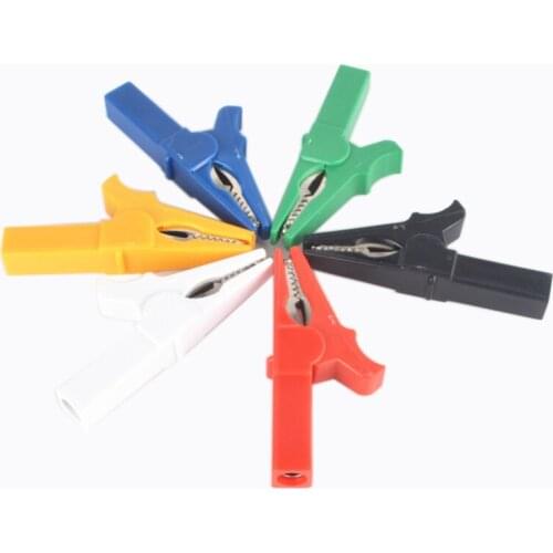 2PCS Copper Alligator Battery Test Clip 55MM HV Alligator Clip For Banana Plug 4mm Multimeter Pen Cable Probes Crocodile Clip