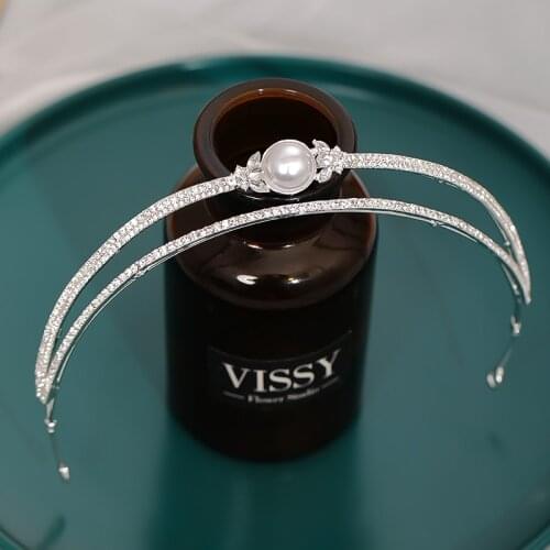 Pearl Rhinestone Hair Hoop Hairband Hair Crown Hair Accessories For Women Wedding Accessories For Girl Bridesmaid Headband