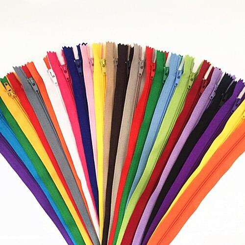 10pcs 50cm (20 Inch) Nylon Coil Zippers Tailor Sewer Craft Crafters & FGDQRS (20 colors)