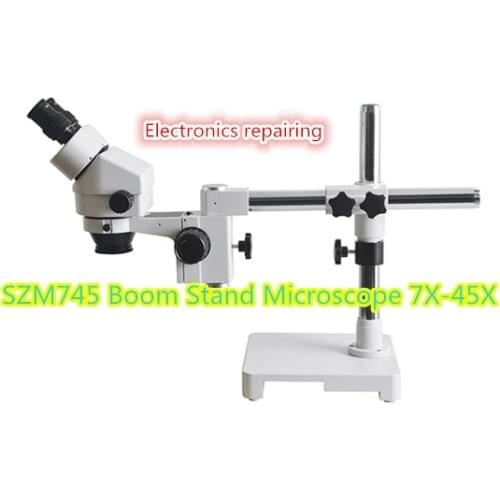 2019 New Scientific SZM 7x-45x Binocular boom Stand Stereo microscope /Microscope head