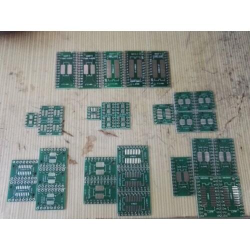 35pcs=7value*5pcs PCB Board Kit SMD Turn To DIP SOP MSOP SSOP TSSOP SOT23 8 10 14 16 20 24 28 SMT To DIP