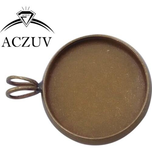 500pcs 10mm 12mm 14mm 16mm 18mm 20mm 25mm Antique Bronze Round Cabochon Base Bezel Pendant Blank Setting Pendant Tray BPVK006
