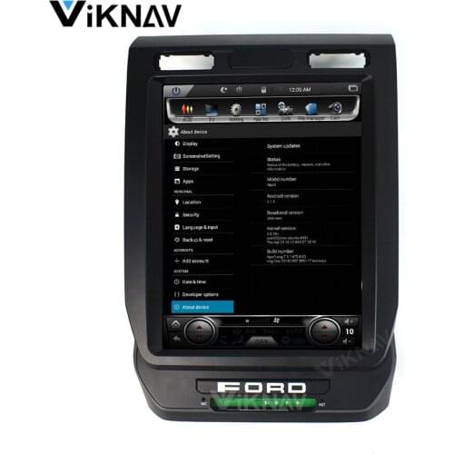 Viknav Car GPS navigator stereo video radio player 12.1'' for-FORD F150 2014 2015 2016 DVD multimedia player FM Android system