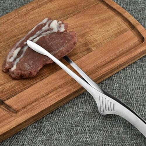 BBQ Grilling Tong Barbecue Food Clip Stainless Steel Salad Steak Cake Dessert Clip Grill Tongs Barbecue Clamp Kitchen BBQ Tool