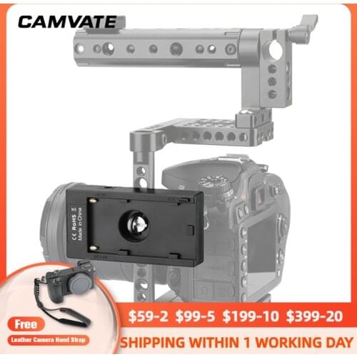 CAMVATE Sony NP-F970 Battery Plate Adapter (WY-F01B) 12V 8V Output Power Adapter With 1/4"-20 Hot Shoe Screw For BMPCC 4K 6K