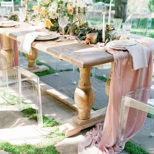 Rustic home decor table runner birthday party decore cotton gauze tablecloth Christmas gifts 100% handmade runners
