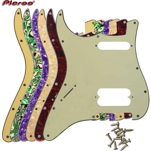 Pleroo Guitar Parts - For FD US Left Handed 72' 11 Screw Hole Standard Start Player Humbucker Hs Guitar pickguard Scratch Plate