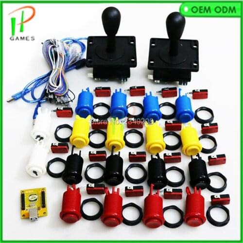 DIY Arcade parts Bundles kit With American Joystick,button,2 players USB to jamma PS3 / PC board to DIY Arcade Machine