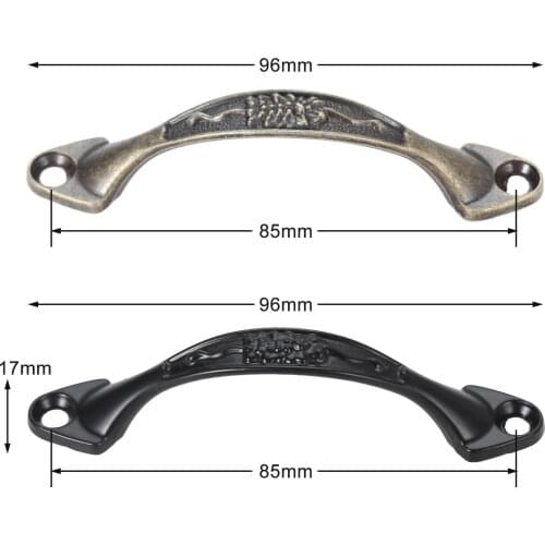 Dophee1pc 96*17mm Cabinet Handle Hardware Collection Door Pull Antique bronze Blcak For vintage jewelry chest wardrobe