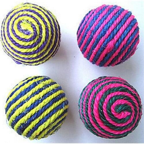 Cat Interactive Toy Kitten Rope Ball Elastic Bite Resistant Puppy Chew Toys Funny Dog Training Toys Pet Supplies Random Color