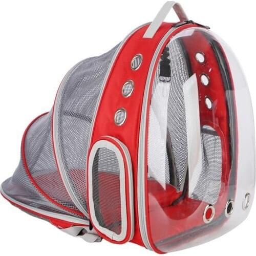 Ksburda Meshed Openable Clear Astronaut Cat Dog Pet Carrier Bag