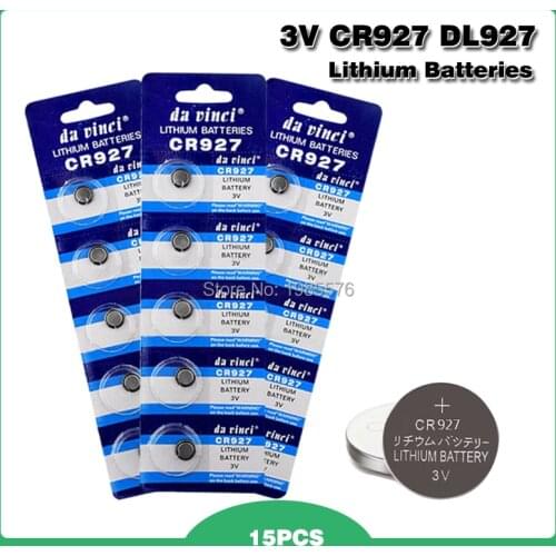 15pcs/pack CR927 Lithium Button Battery BR927 ECR927 5011LC Cell Coin Batteries 3V CR 927 DL927 For Watch Electronic Toy Remote